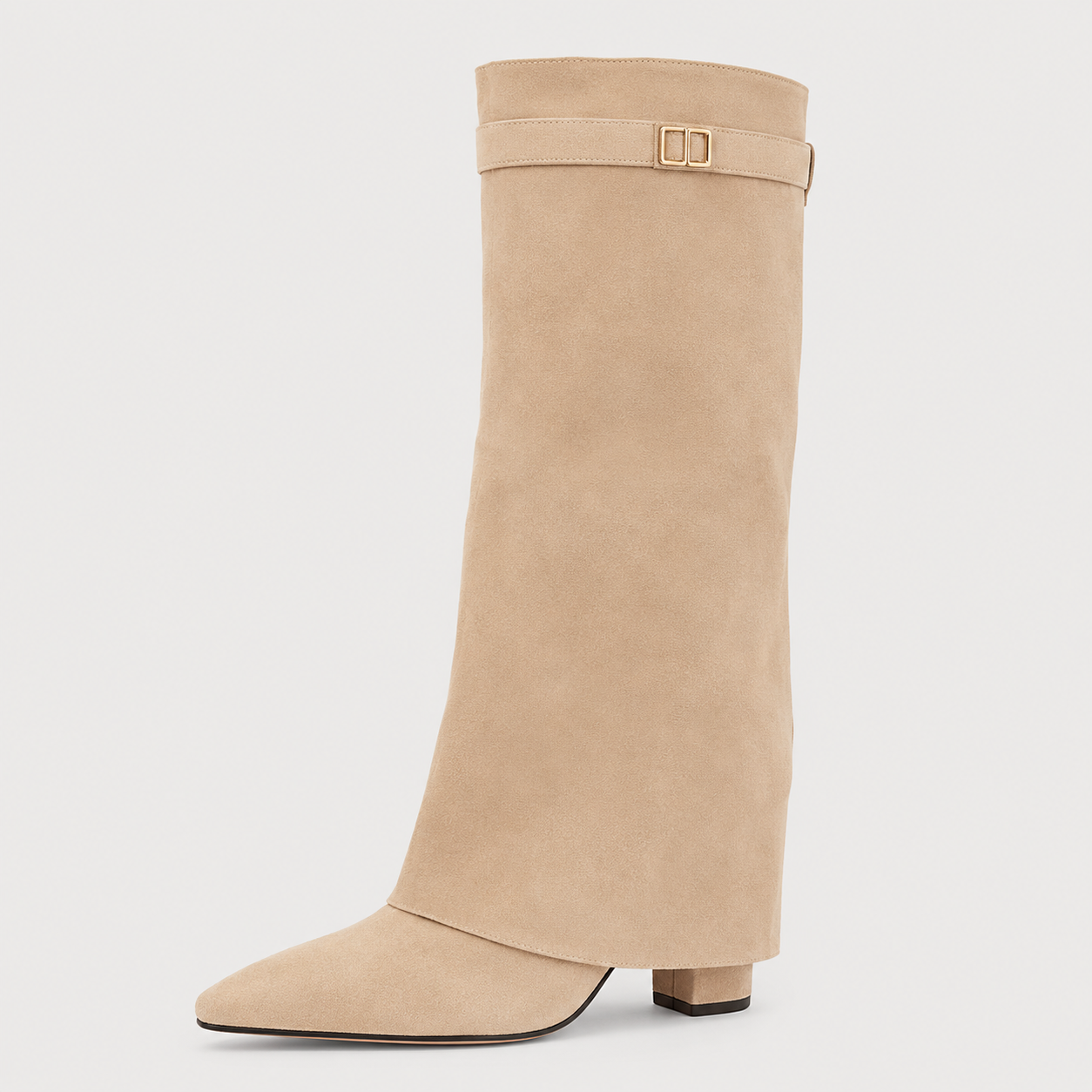 Bottes pour femmes : Bottes hautes élégantes en daim pour femme - Plusieurs couleurs et tailles dans Beige de Marche Lino