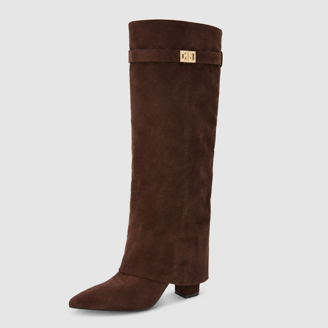 Bottes pour femmes : Bottes hautes élégantes en daim pour femme - Plusieurs couleurs et tailles dans Marron de Marche Lino