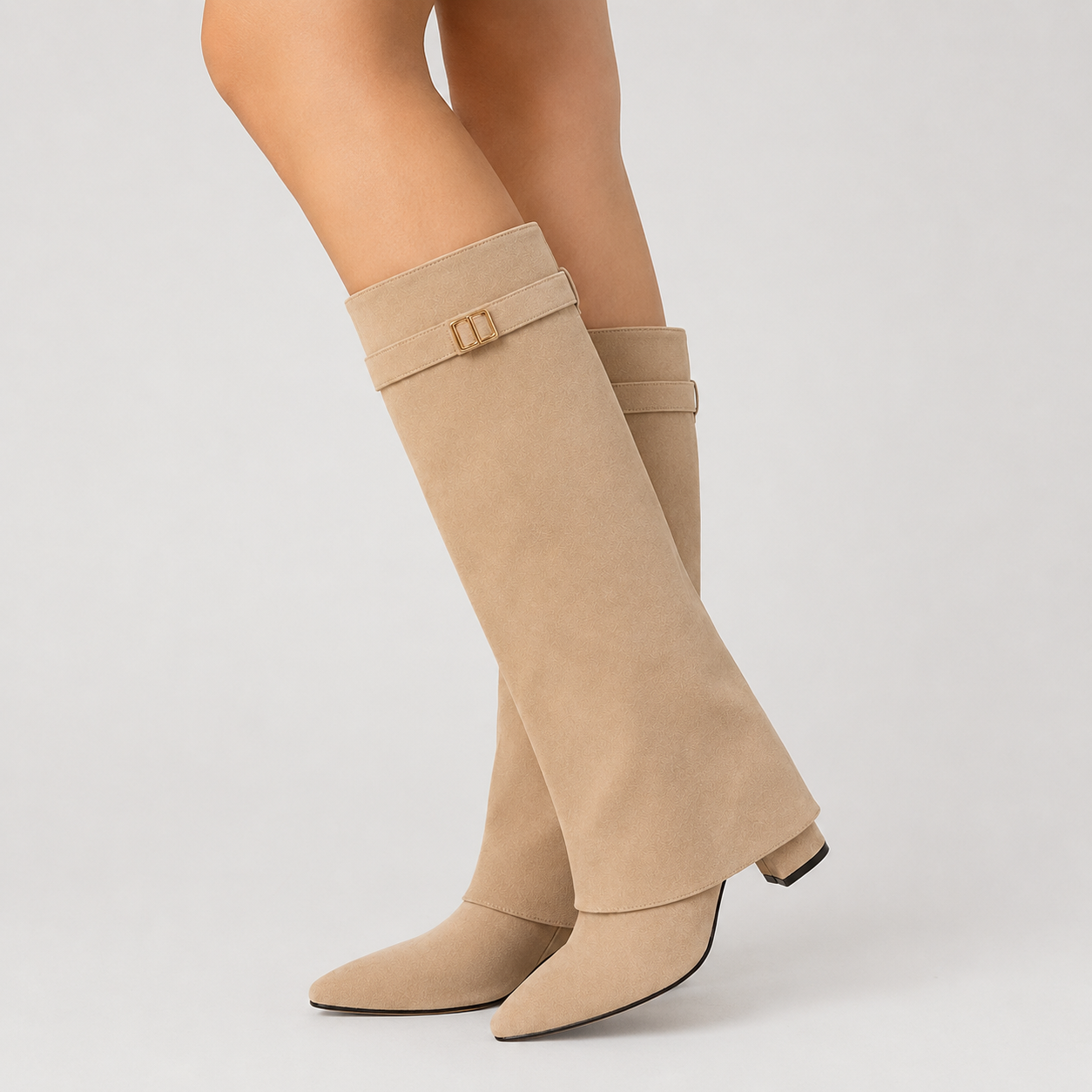 Bottes pour femmes : Bottes hautes élégantes en daim pour femme - Plusieurs couleurs et tailles dans de Marche Lino