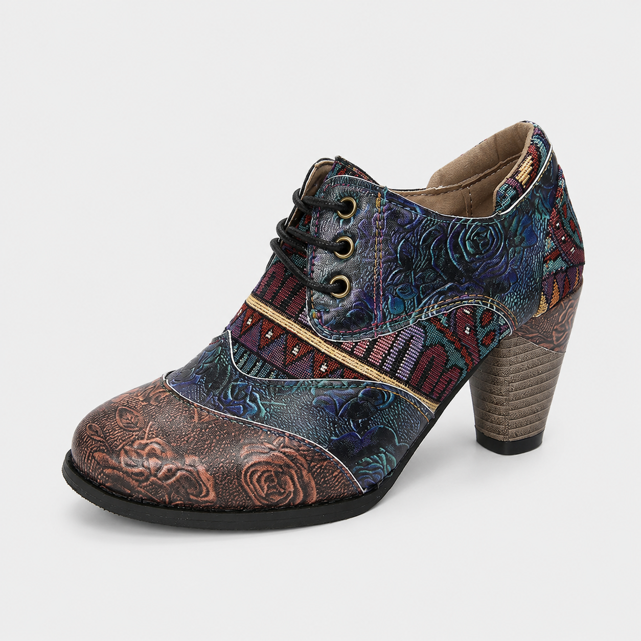 Bottes pour femmes : Bottes Femmes Bohème Courtes Cuir - Qualité Premium dans Rouge de Marche Lino