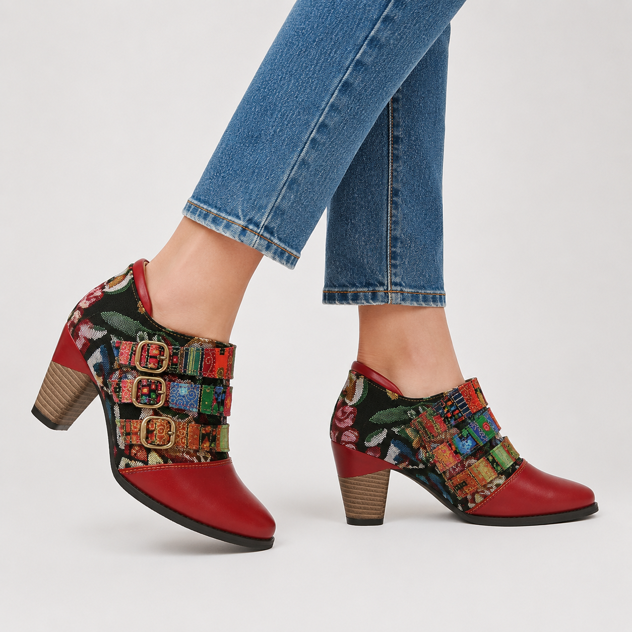 Bottes pour femmes : Bottes Femmes Bohème Courtes Cuir - Qualité Premium dans de Marche Lino