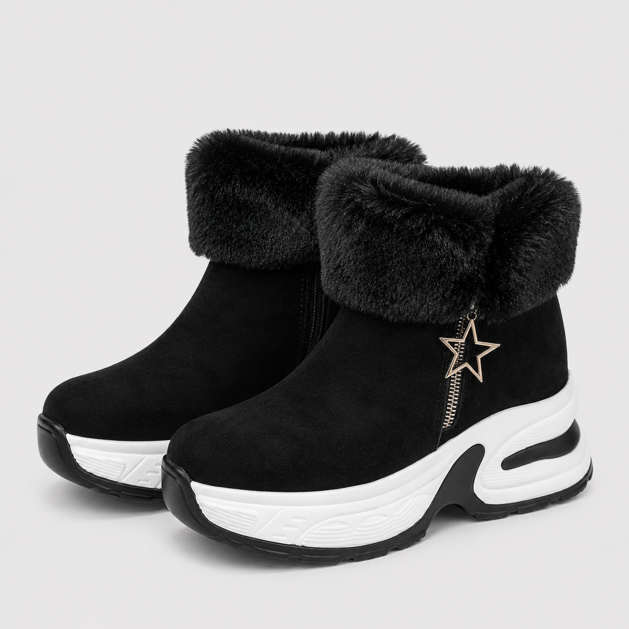 Bottes pour femmes : Bottes Hiver Femme Confortables avec Doublure Douce Métal en Dentelle dans de Marche Lino