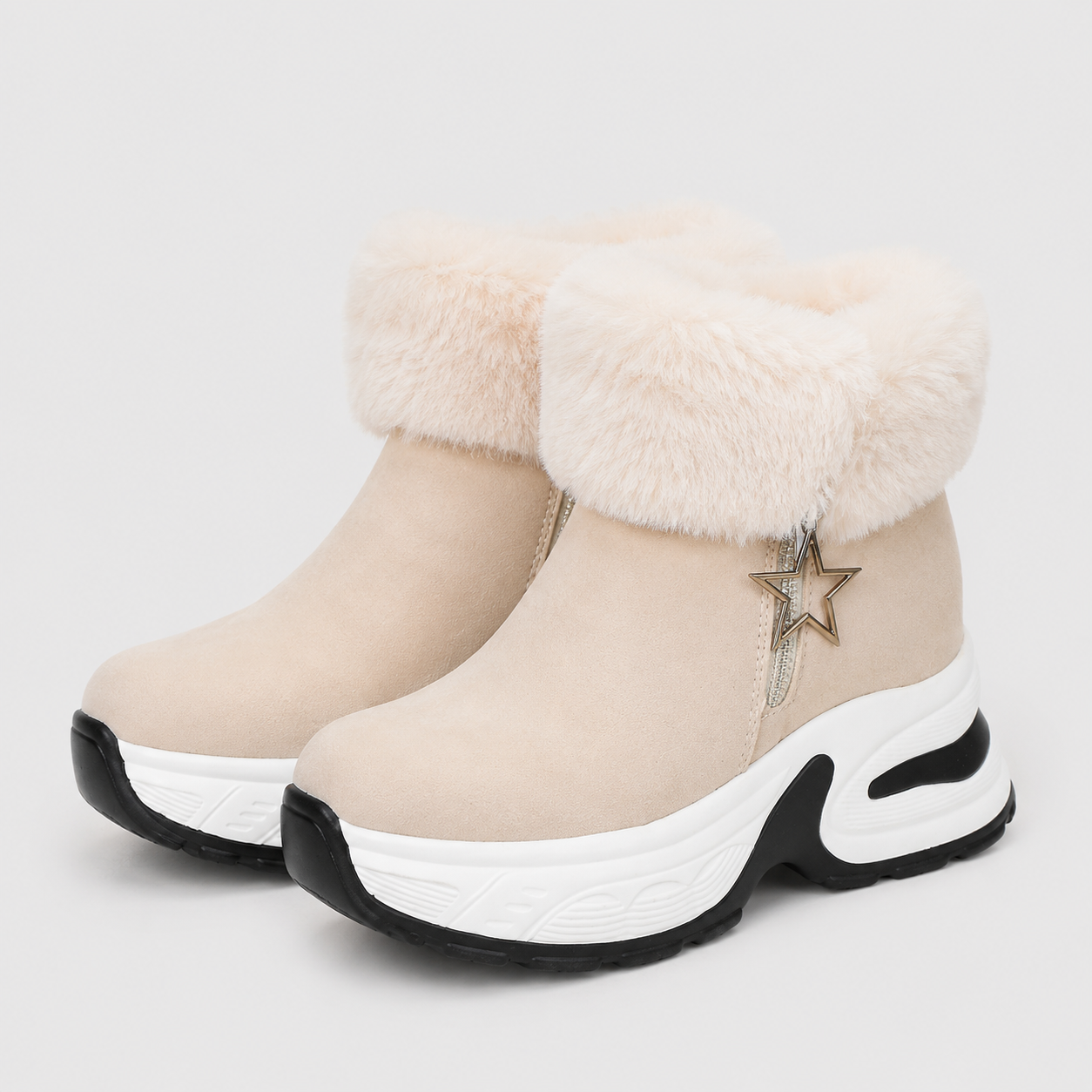 Bottes pour femmes : Bottes Hiver Femme Confortables avec Doublure Douce Métal en Dentelle dans de Marche Lino
