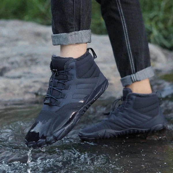 Bottes pour femmes : Bottes Hiver Femme Antidérapantes Noires dans de Marche Lino