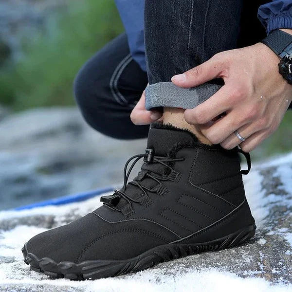 Bottes pour femmes : Bottes Hiver Femme Antidérapantes Noires dans de Marche Lino
