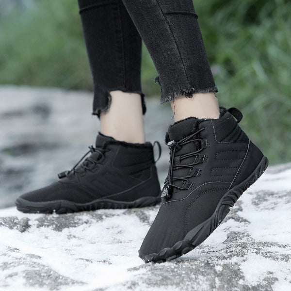 Bottes pour femmes : Bottes Hiver Femme Antidérapantes Noires dans de Marche Lino