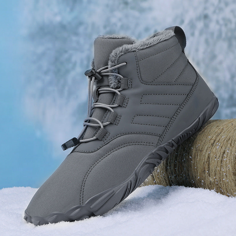 Bottes pour femmes : Bottes Hiver Femme Antidérapantes Noires dans Gris de Marche Lino