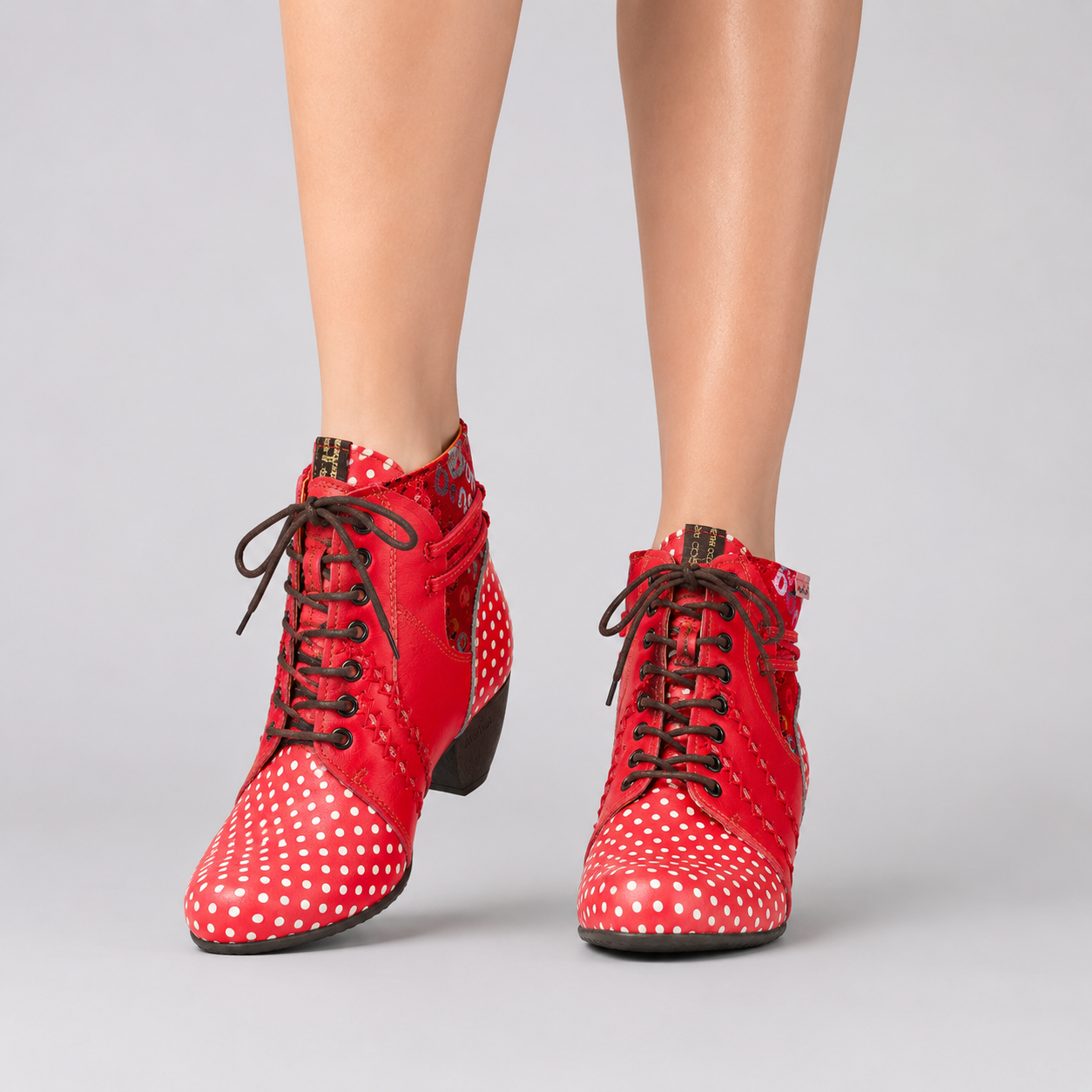 Bottes pour femmes : Bottes à pois pour femme dans de Marche Lino