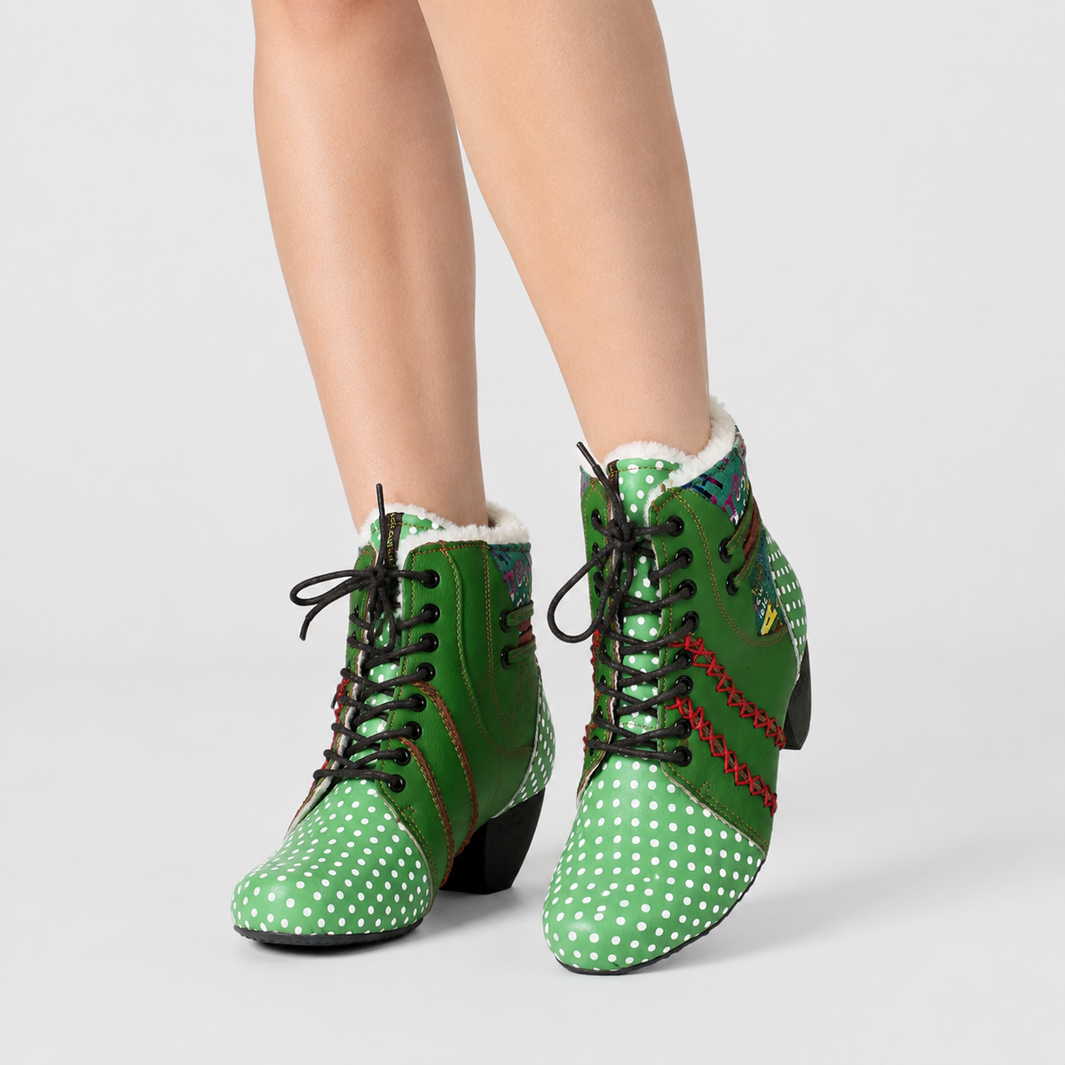 Bottes pour femmes : Bottes à pois pour femme dans de Marche Lino