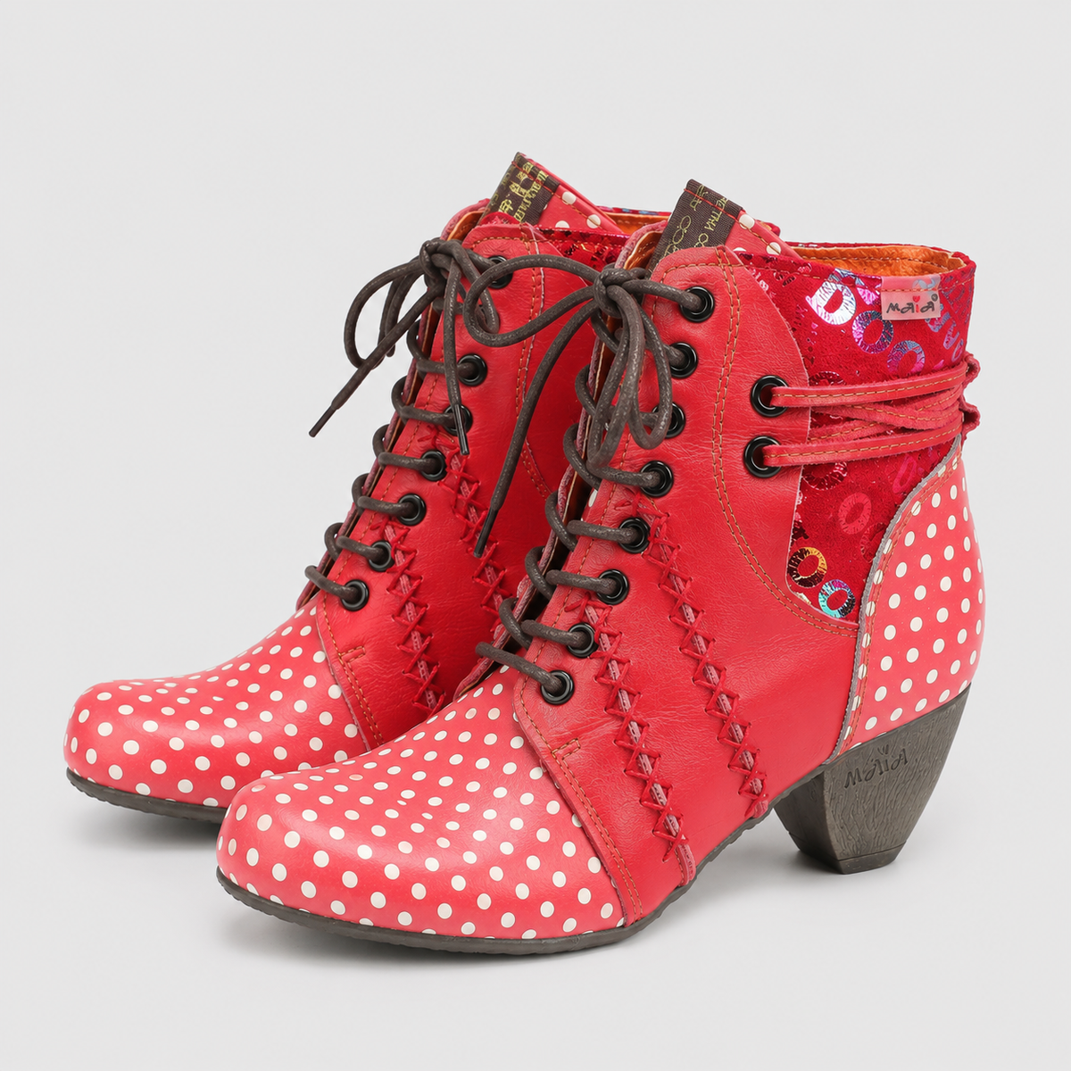 Bottes pour femmes : Bottes à pois pour femme dans de Marche Lino