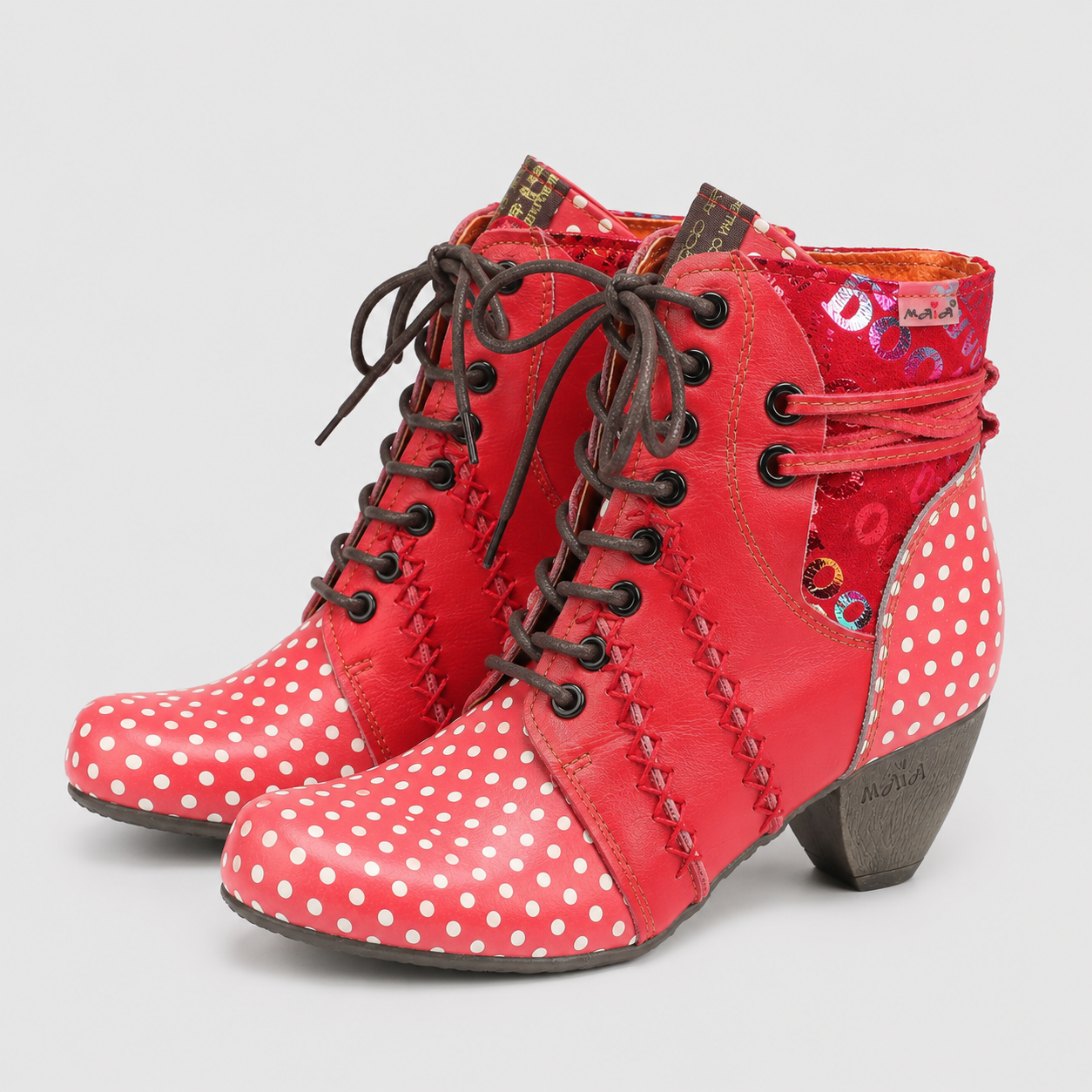 Bottes pour femmes : Bottes à pois pour femme dans de Marche Lino