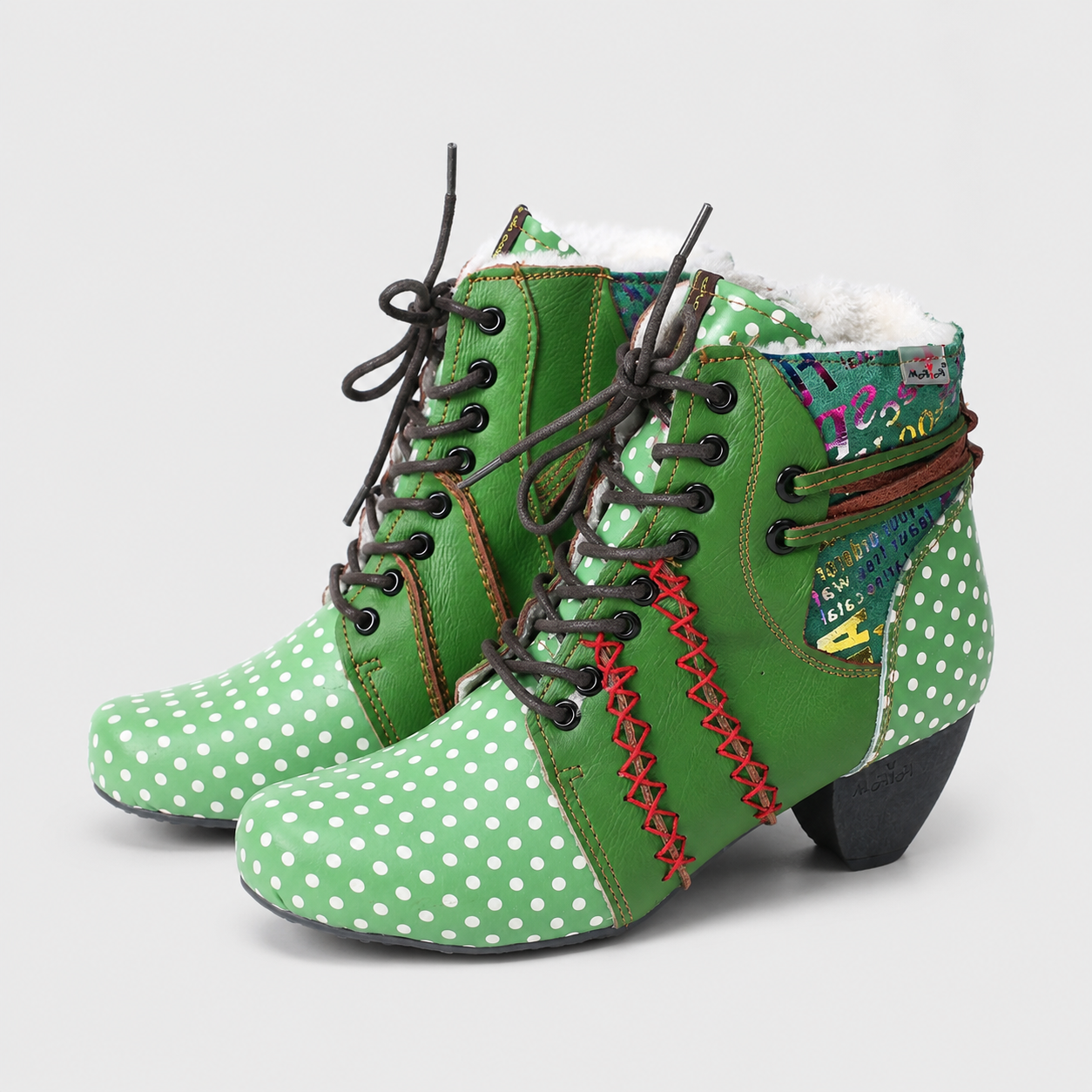 Bottes pour femmes : Bottes à pois pour femme dans de Marche Lino