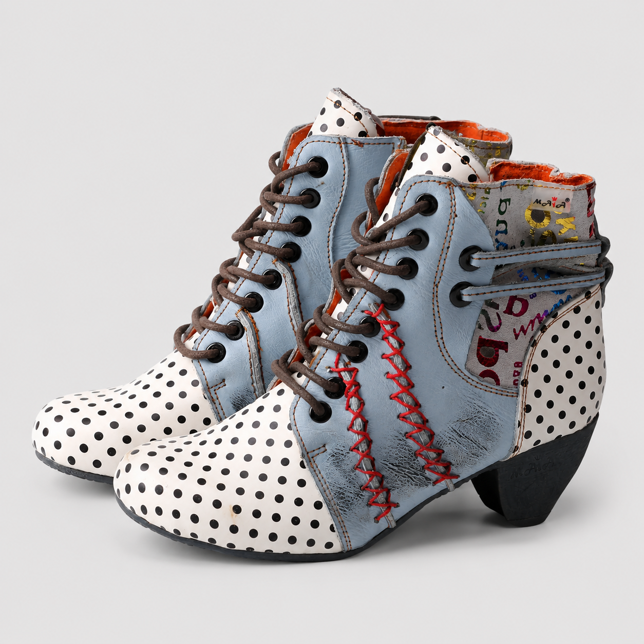 Bottes pour femmes : Bottes à pois pour femme dans de Marche Lino