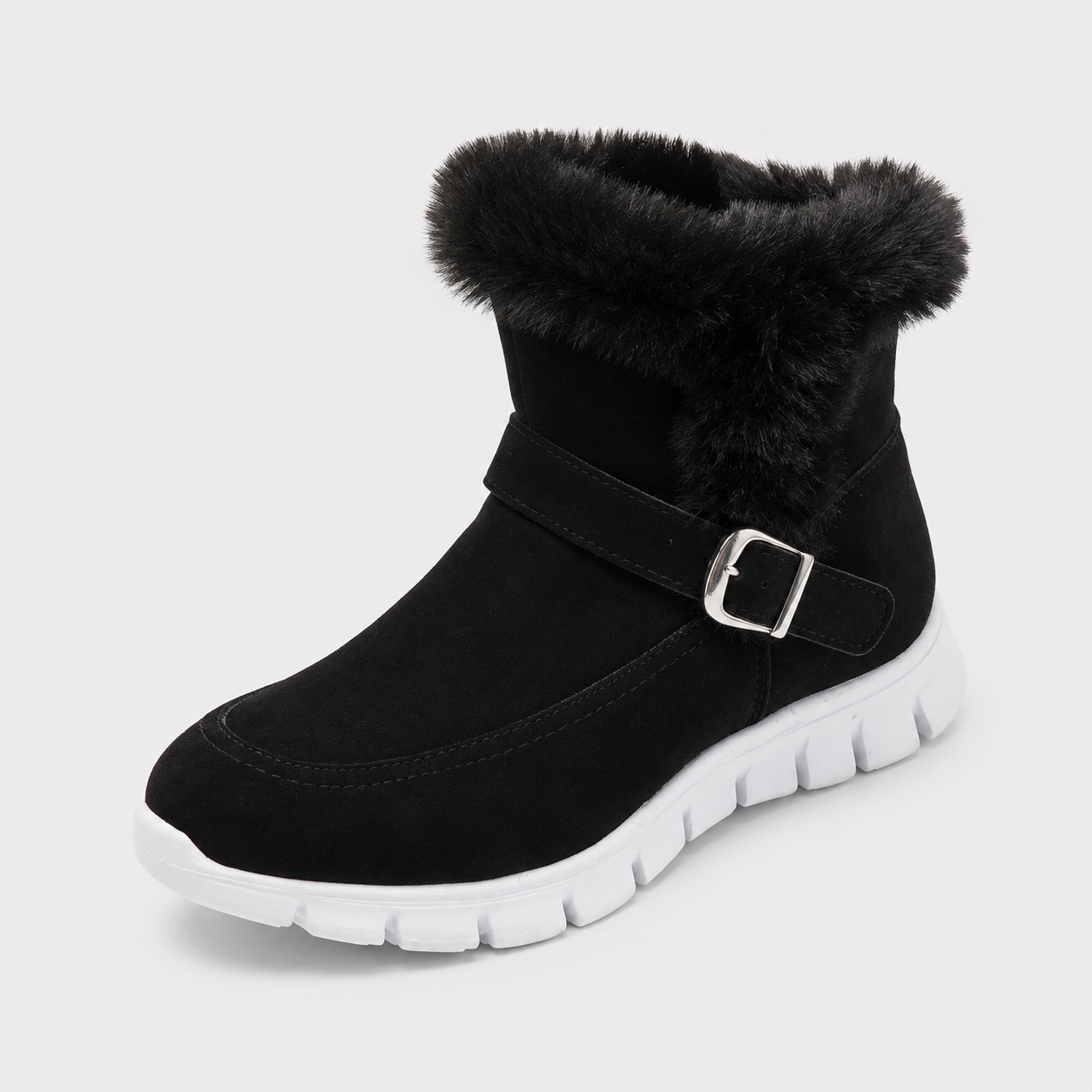Boots : Bottes d'hiver douillettes pour femme dans Noir de Marche Lino