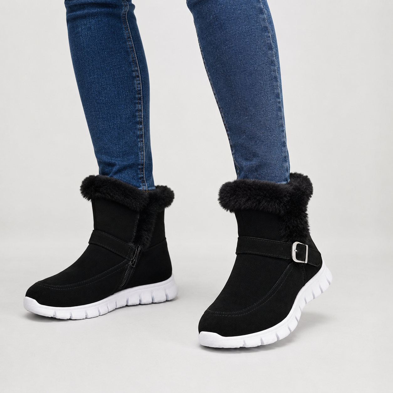 Boots : Bottes d'hiver douillettes pour femme dans de Marche Lino