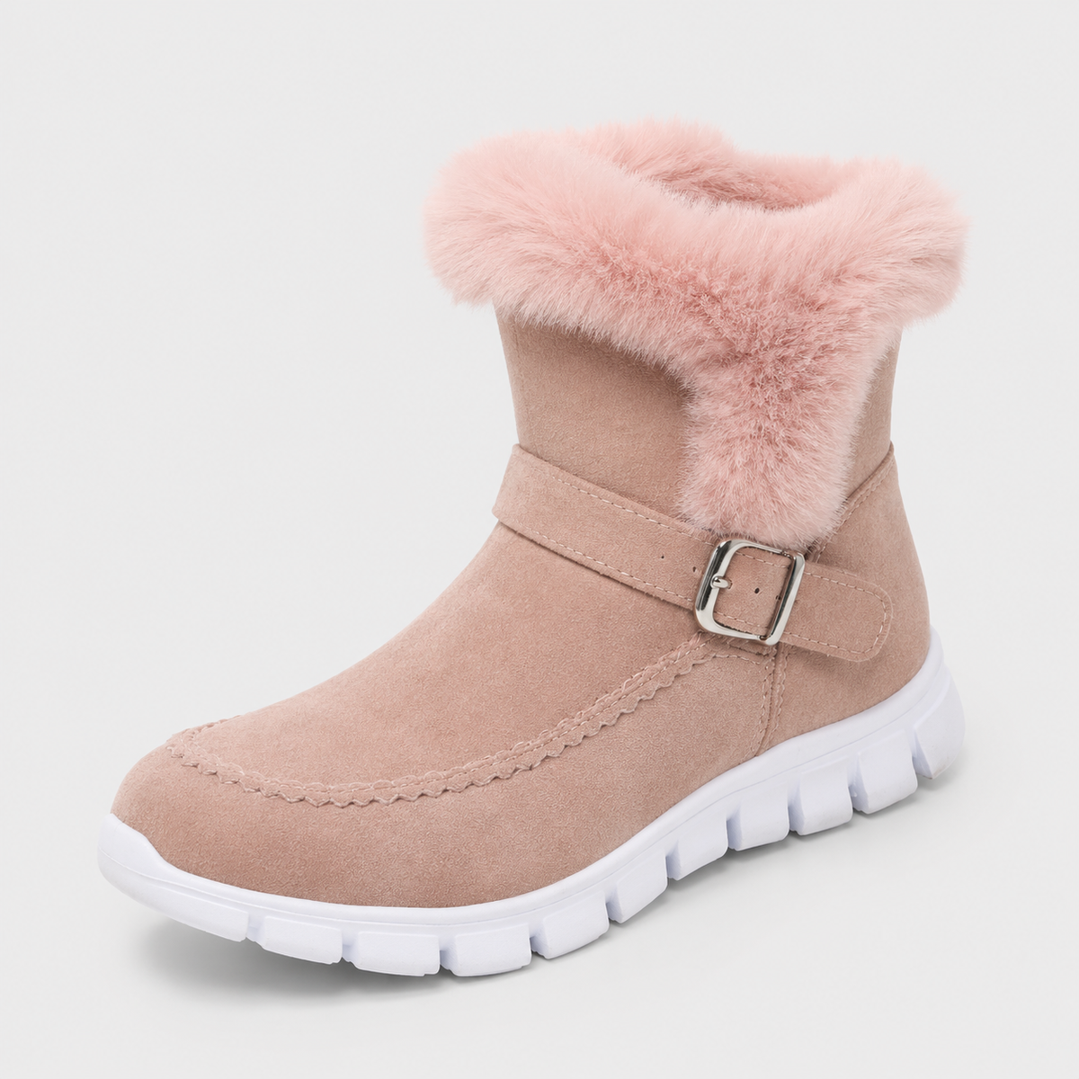 Boots : Bottes d'hiver douillettes pour femme dans Rose de Marche Lino