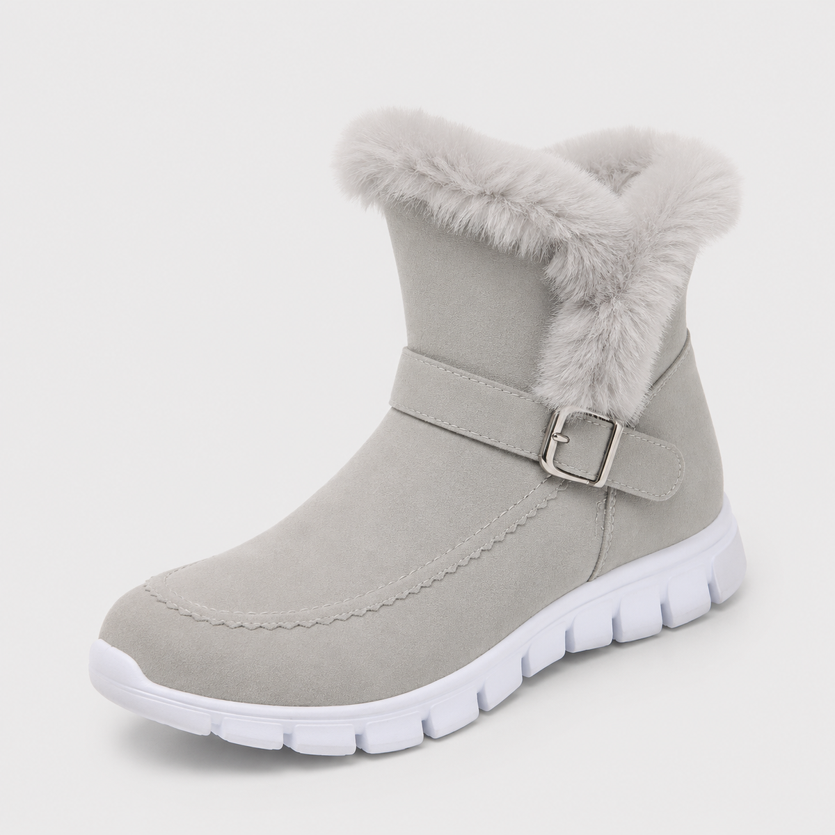 Boots : Bottes d'hiver douillettes pour femme dans Gris de Marche Lino