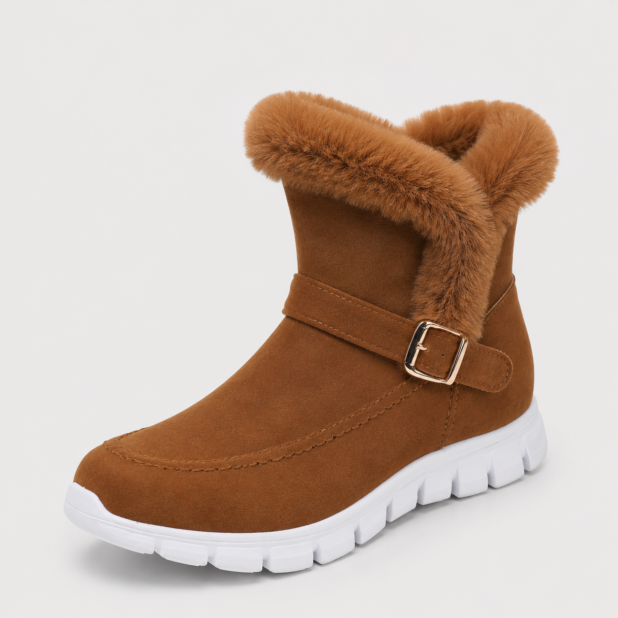 Boots : Bottes d'hiver douillettes pour femme dans Marron de Marche Lino