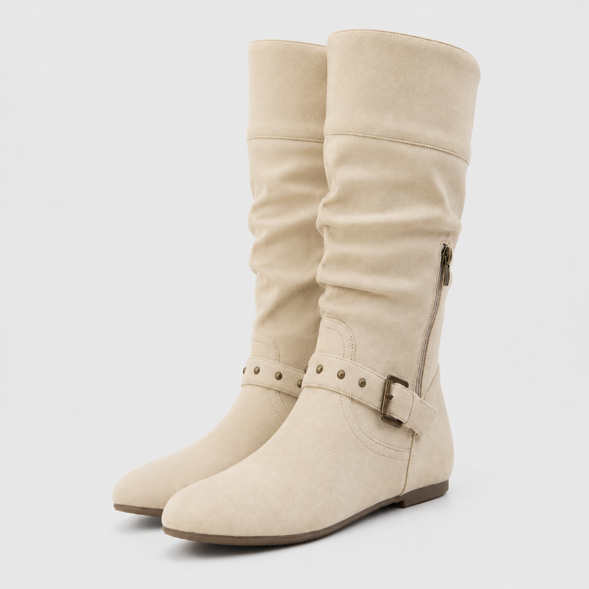 Bottes pour femmes : Bottines Femme Vintage à Talons Plats dans de Marche Lino