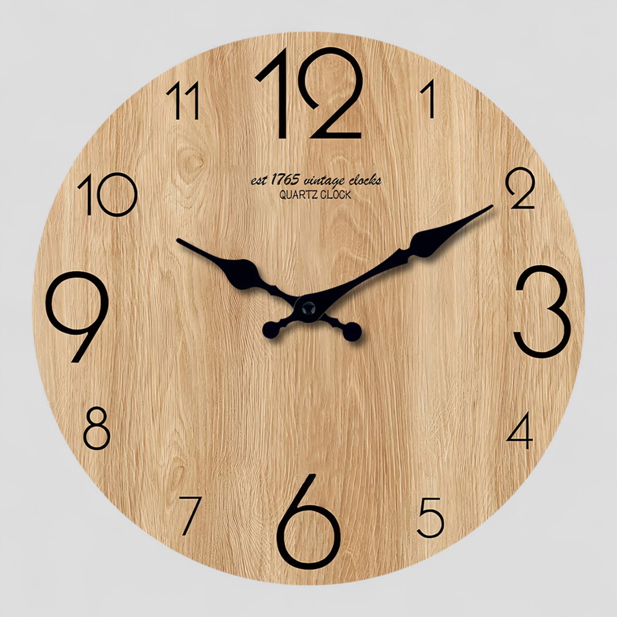 Horloges murales : Horloge Murale en Bois au Design Accessoire Maison dans Bois naturel clair de Marche Lino