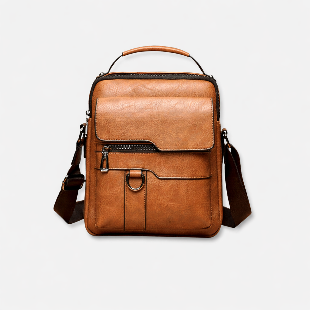 Sac à bandoulière en Cuir Véritable Noir pour Femme - Élégant & Compact