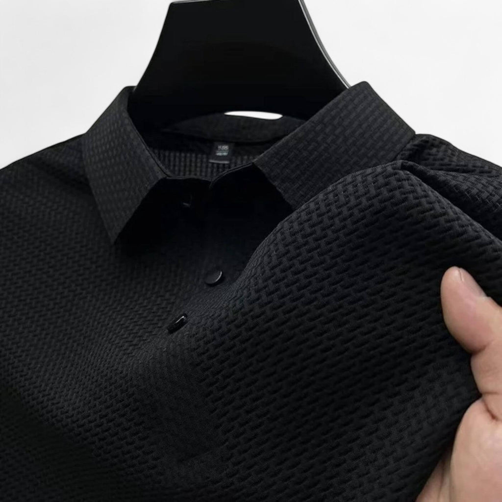 Polo homme respirant en coton doux à manches courtes pour l'été