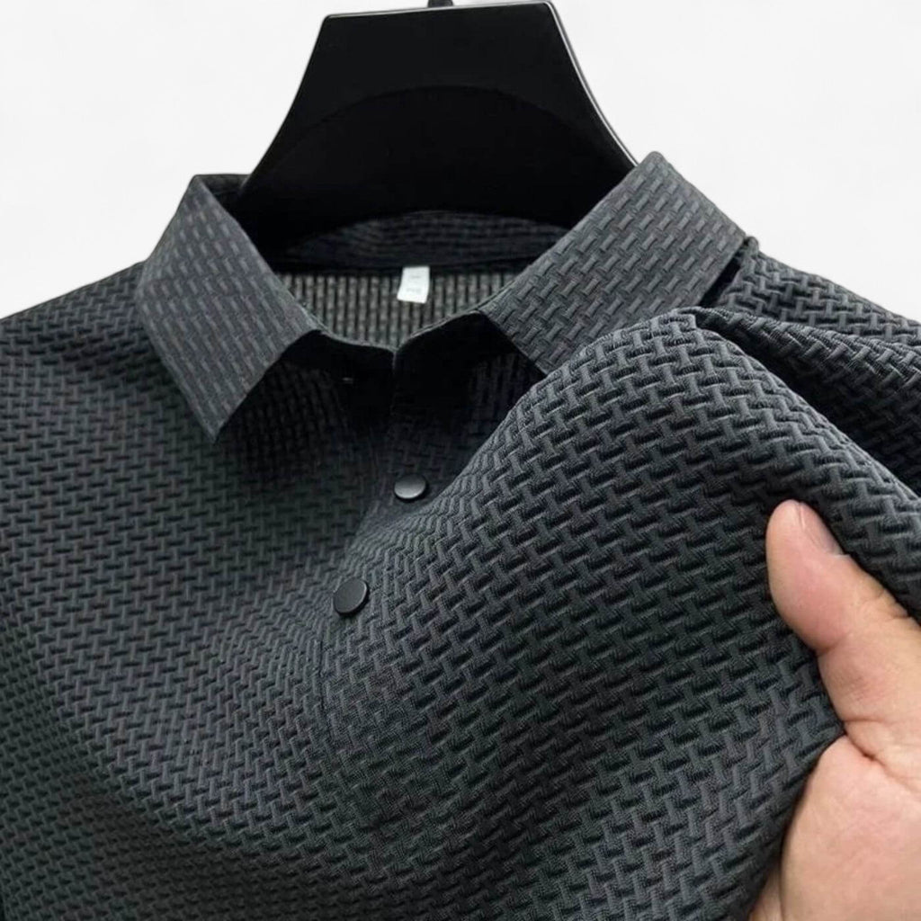 Polo homme respirant en coton doux à manches courtes pour l'été