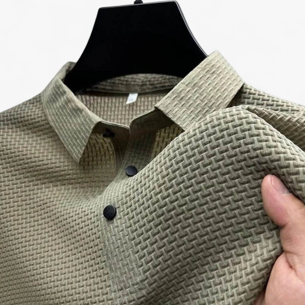 Polo homme respirant en coton doux à manches courtes pour l'été