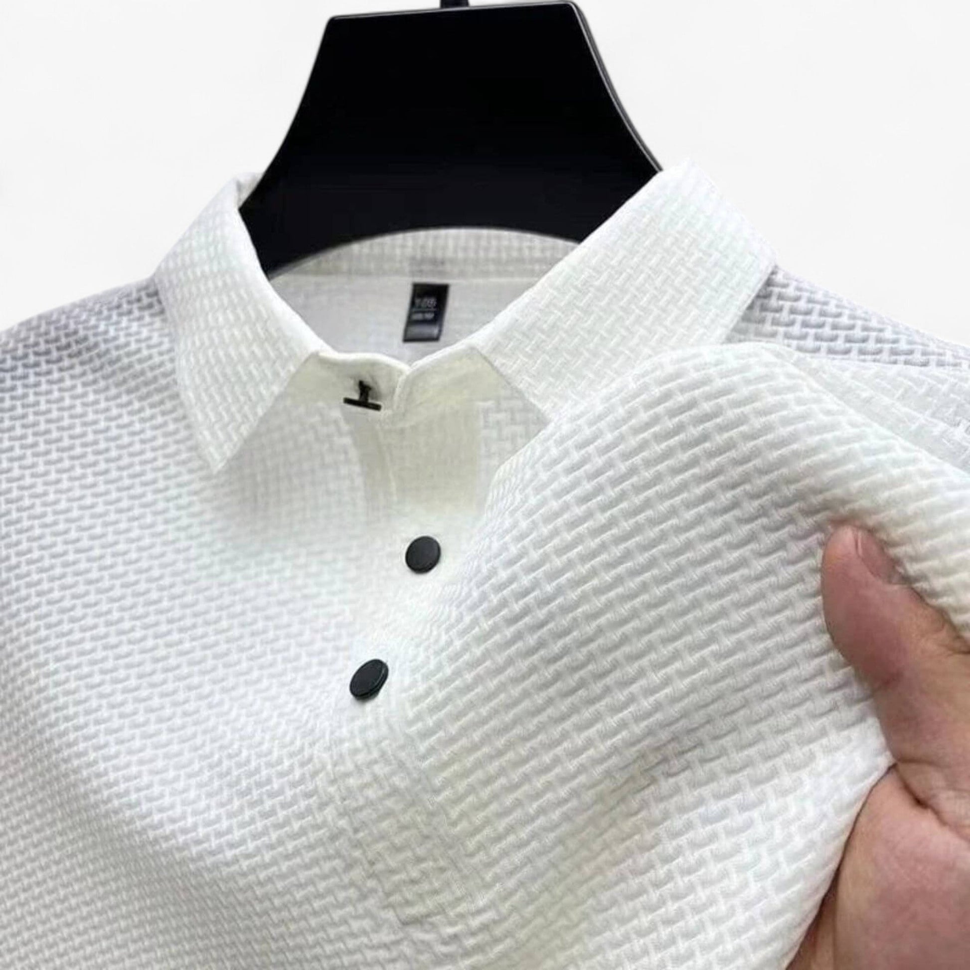 Polo homme respirant en coton doux à manches courtes pour l'été