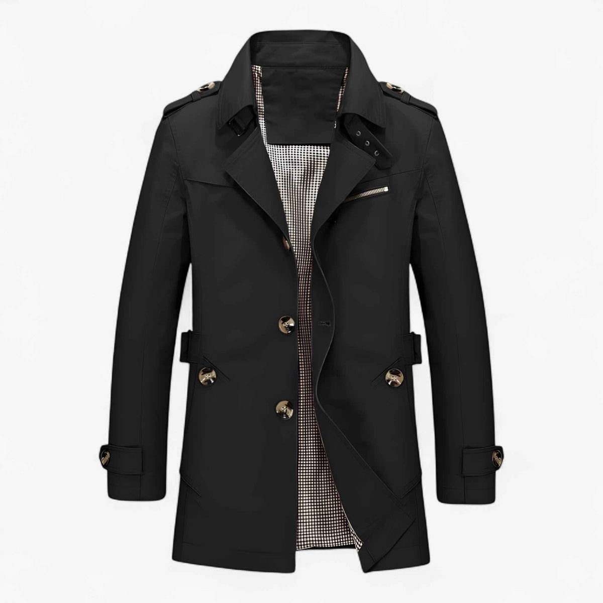 Men's Coats & Jackets : Manteau Homme Élégant en Coton et Cuir, Chaud, Plusieurs Couleurs et Tailles dans Néron de Marche Lino