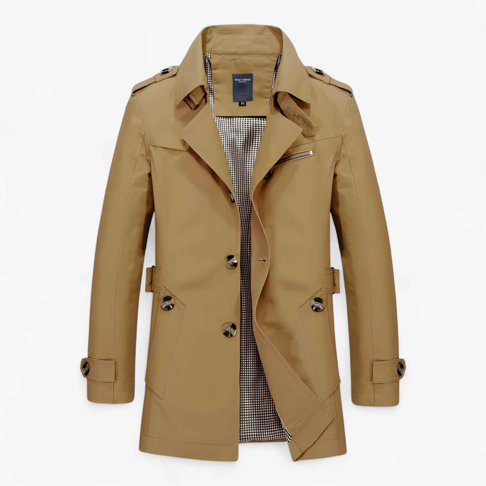 Manteau Homme Élégant en Coton et Cuir, Chaud, Plusieurs Couleurs et Tailles