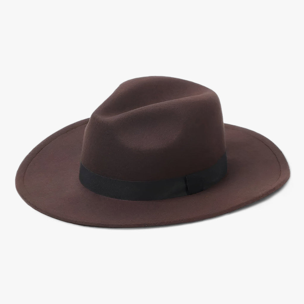 Chapeau Fedora Homme en Laine Gris Foncé Élégant - Classique et Polyvalent