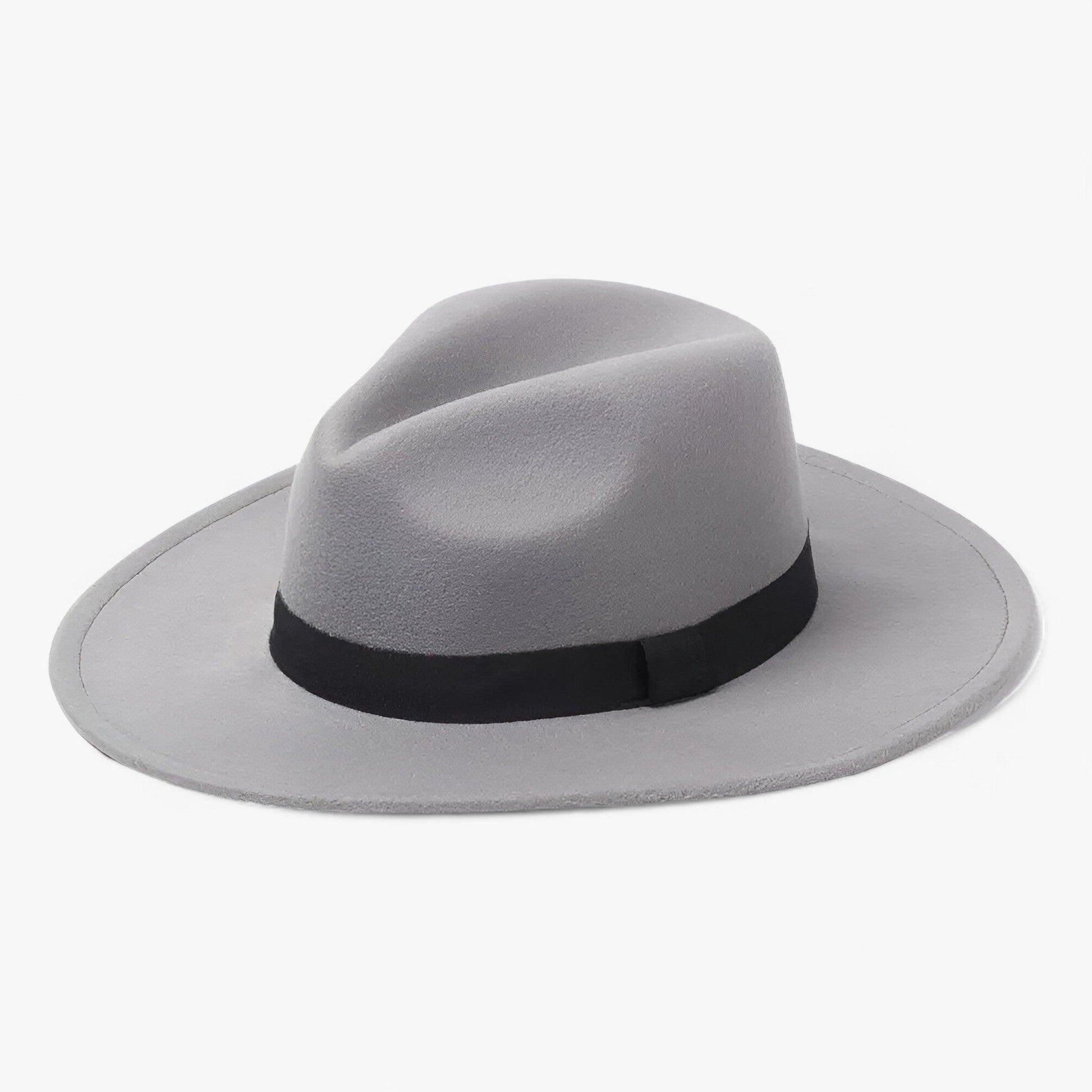 Chapeau Fedora Homme en Laine Gris Foncé Élégant - Classique et Polyvalent