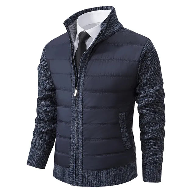 Cardigans pour femmes : Cardigan Élégant et Polyvalent Femme Coupe Slim dans Bleu marine de Marche Lino