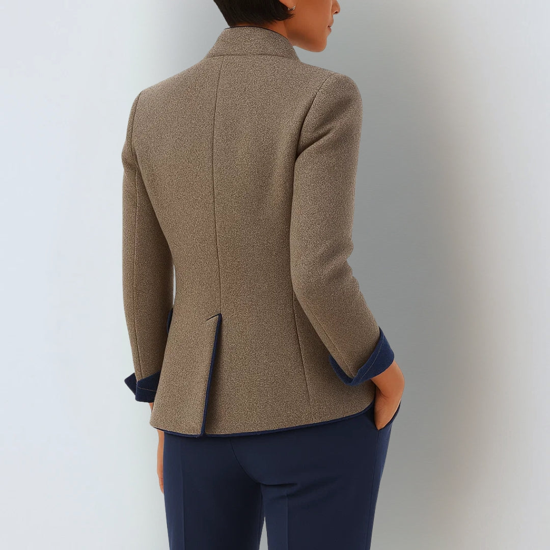 Cardigans pour femmes : Cardigan Élégant à Col Montant pour Femme dans de Marche Lino