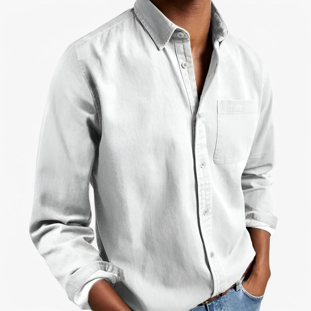 Chemise Cargo Homme Résistante en Coton avec Plusieurs Poches, Manches Longues