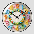 Horloge Murale Décorative Verre – Style Dessin Animé, Mouvement Quartz