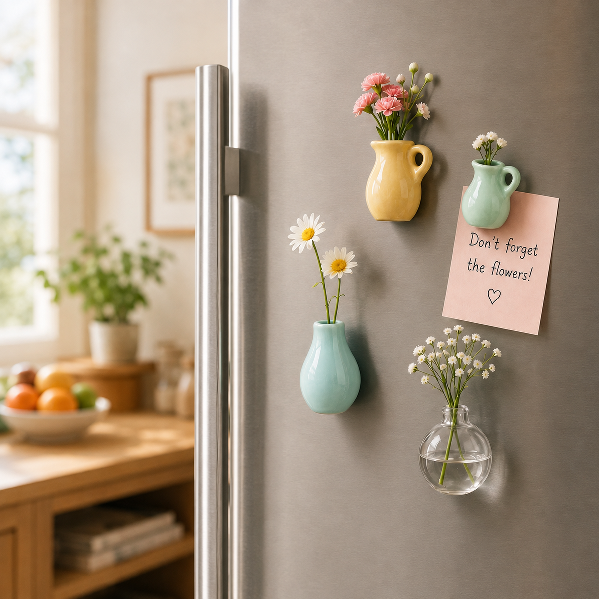 Aimants mini-vases décoratifs en céramique faits main pour frigo