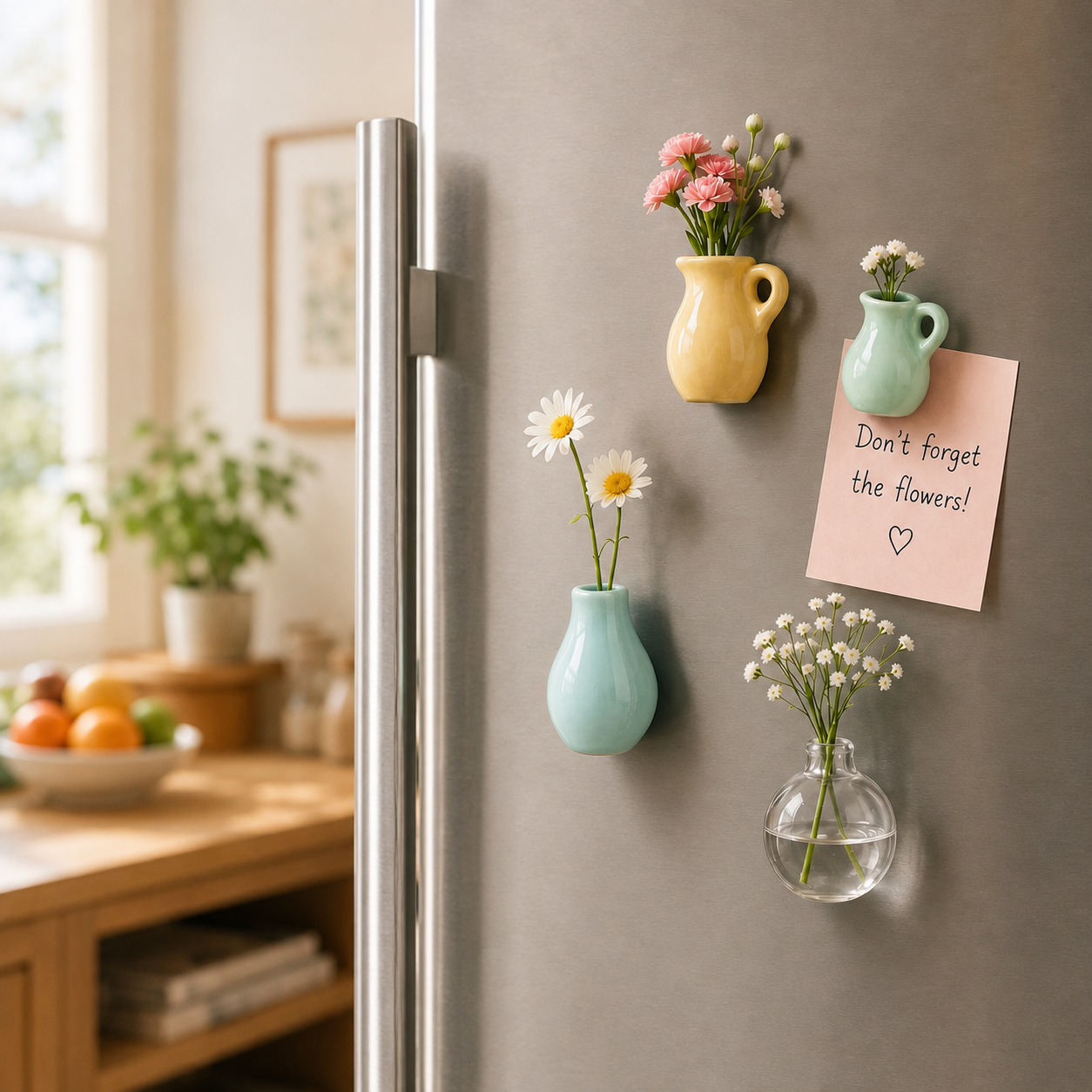 Aimants mini-vases décoratifs en céramique faits main pour frigo
