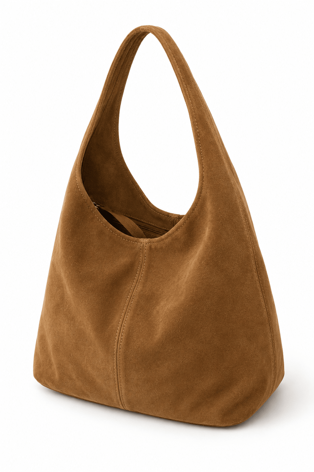 Bag : Sac Cabas en Suede avec Fermeture Eclair dans Camel de Marche Lino