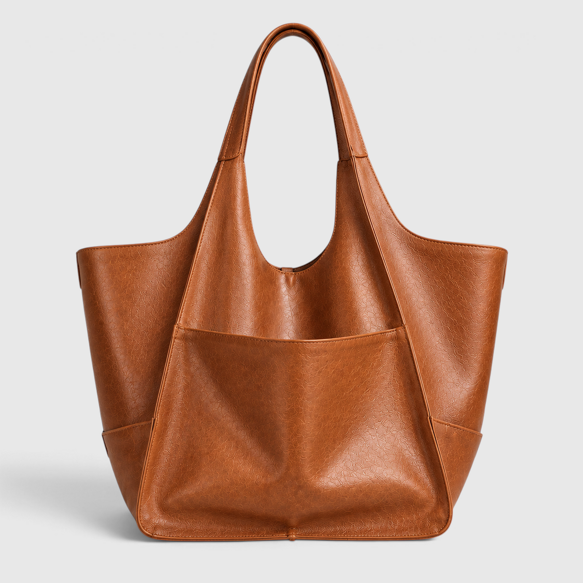 Tote Bag : Sac Cabas Vintage Oversize dans Marron de Marche Lino