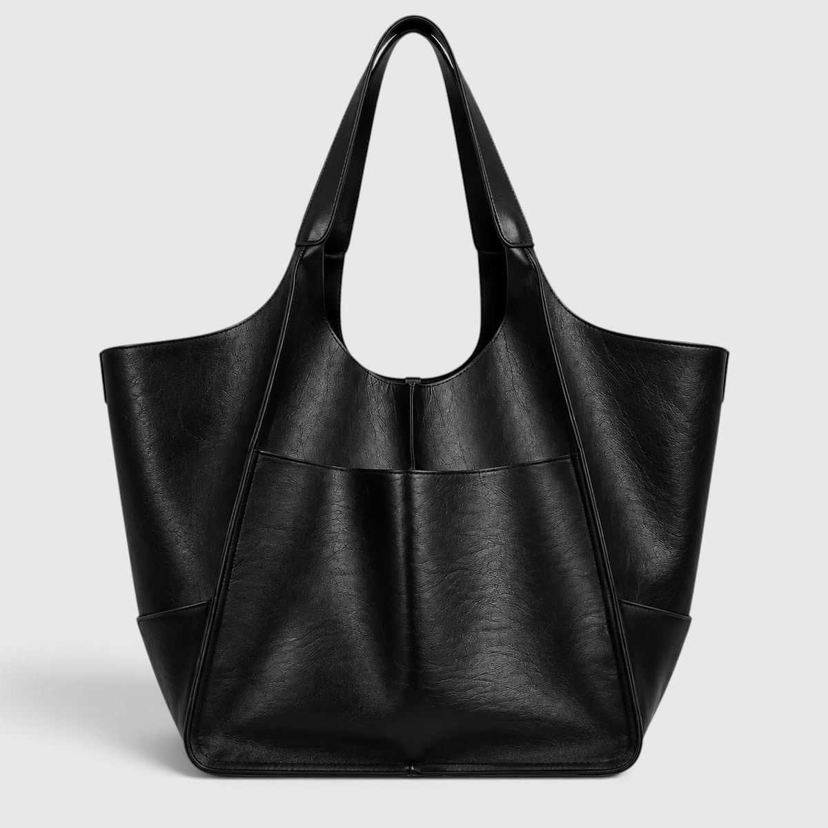 Tote Bag : Sac Cabas Vintage Oversize dans Noir de Marche Lino