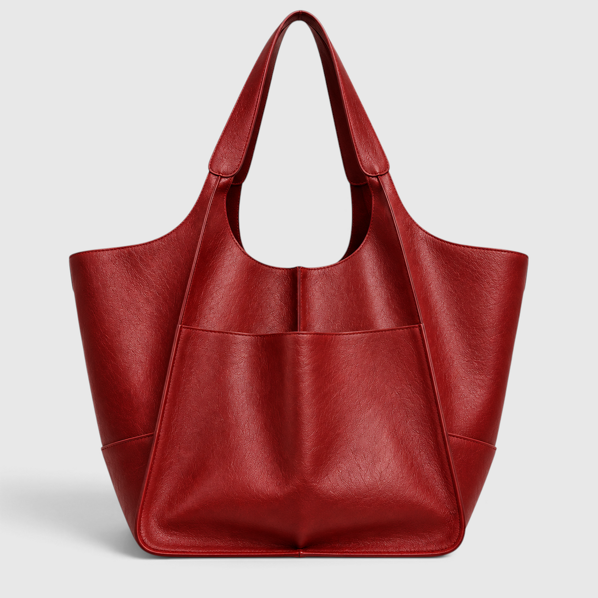 Tote Bag : Sac Cabas Vintage Oversize dans Rouge de Marche Lino
