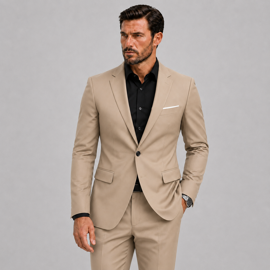 Heren Slim-Fit Kostuum voor Bruiloften en Formele Gelegenheden