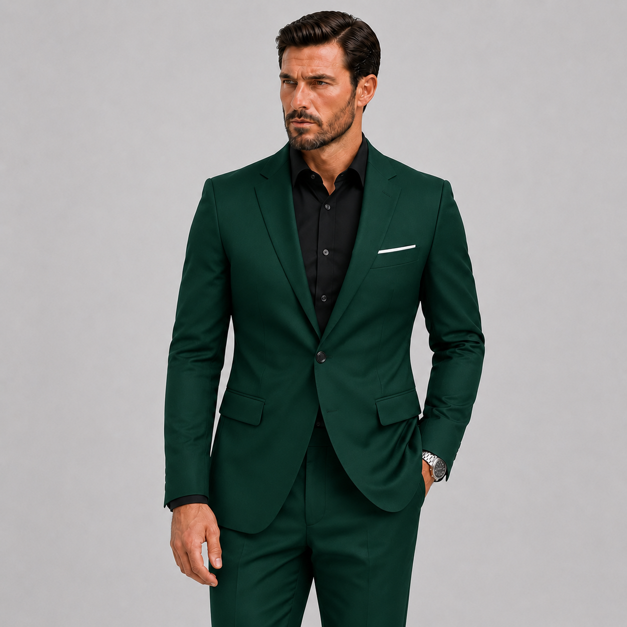 Heren Slim-Fit Kostuum voor Bruiloften en Formele Gelegenheden