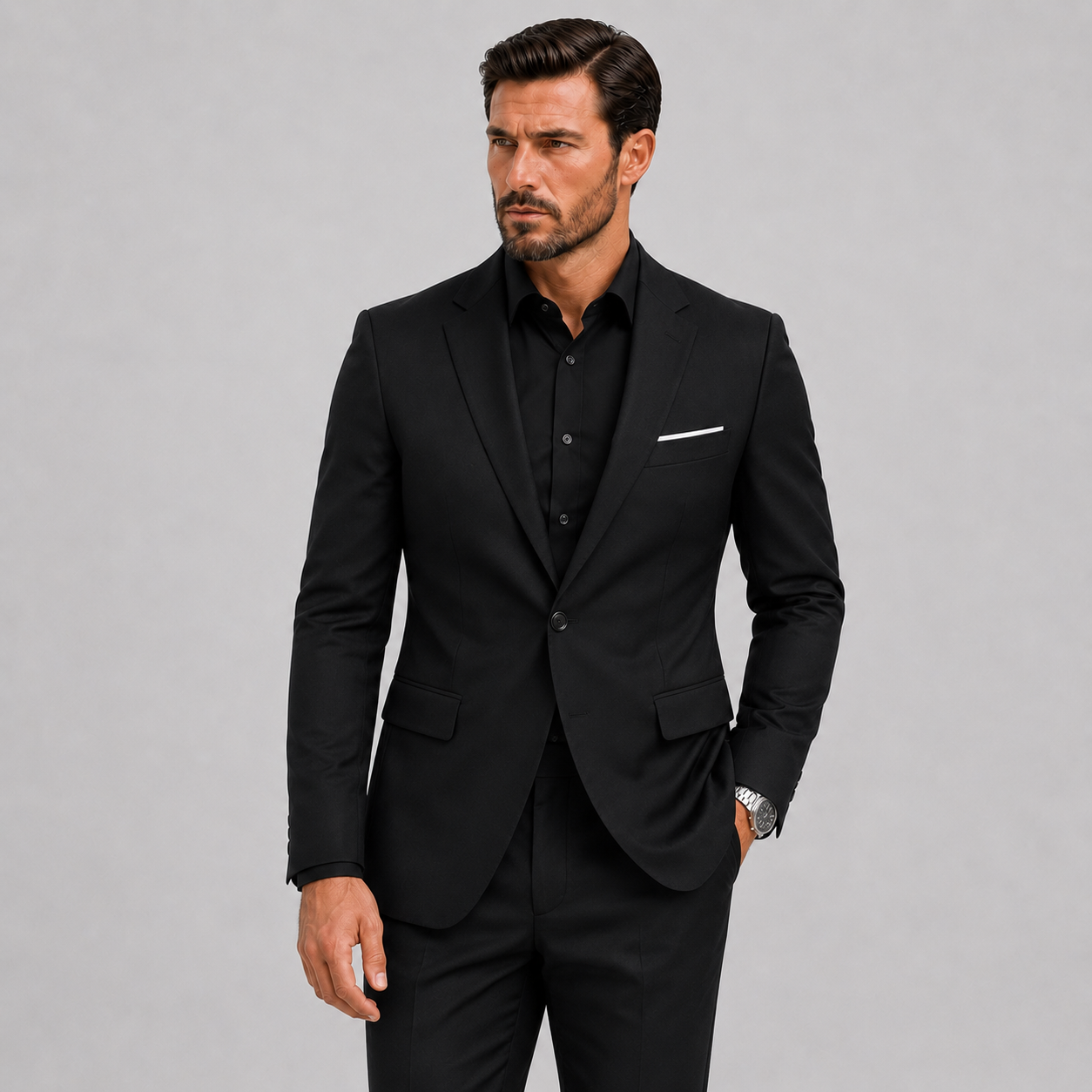 Heren Slim-Fit Kostuum voor Bruiloften en Formele Gelegenheden