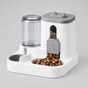 Distributeur automatique de nourriture pour chat avec réservoir d'eau - Gamelle 2-en-1 (nourriture et boisson), 1,6 L