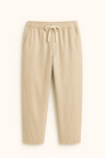 men's pants : Coupe décontractée, coupe slim Lin pour hommes dans Beige de Marche Lino