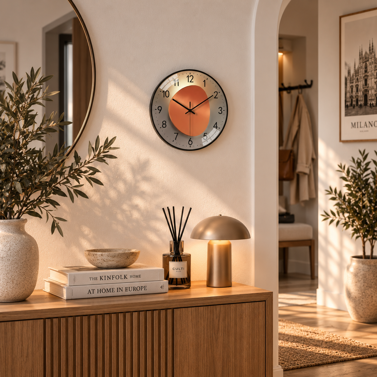 Horloge murale silencieuse ronde - Design épuré 30 cm