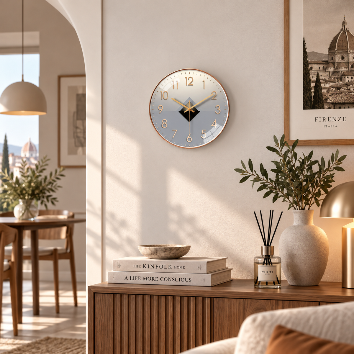 Horloge murale silencieuse ronde - Design épuré 30 cm